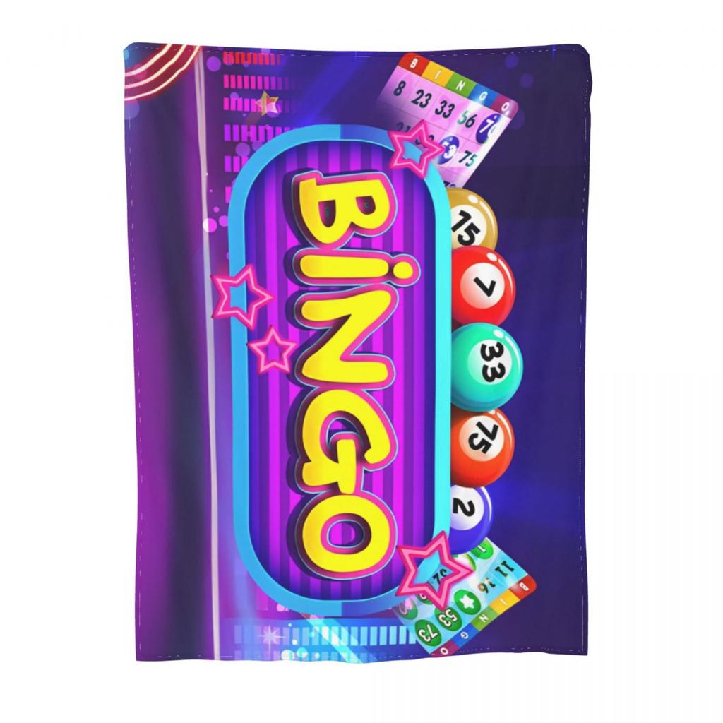 Coperte Divertenti per Gioco del Bingo Stampa in Pile Traspiranti Leggere Coperte da Lancio per Letto Copriletto da Esterno