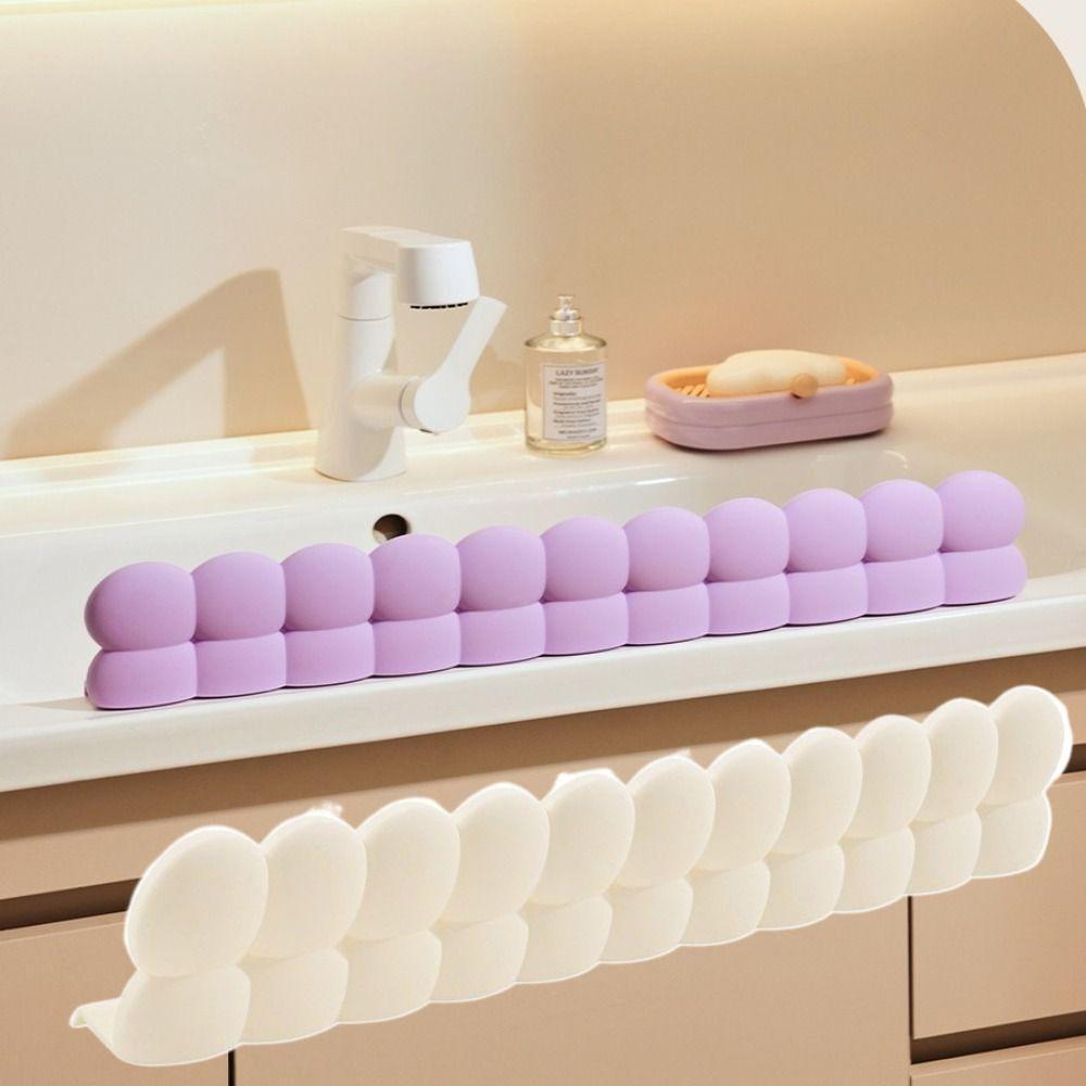 Silicone Sink Splash Baffle Suction Cup Sink Water Retaining Strip Kitchen Bathroom