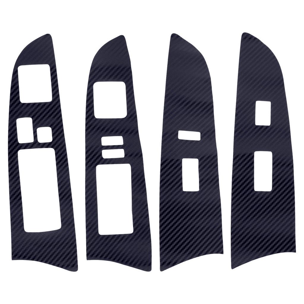 LHD Car Interior Gear Panel Window Control Switch Sticker Kit Fit for Lexus IS250 300 350 2006-2012 3D Black Carbon Fiber Style