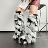 Womens Knee High Fuzzy Faux Fur Boots - Soft, Warm, and Comfortable Slip-on Design Furry Boots For Fall Winter