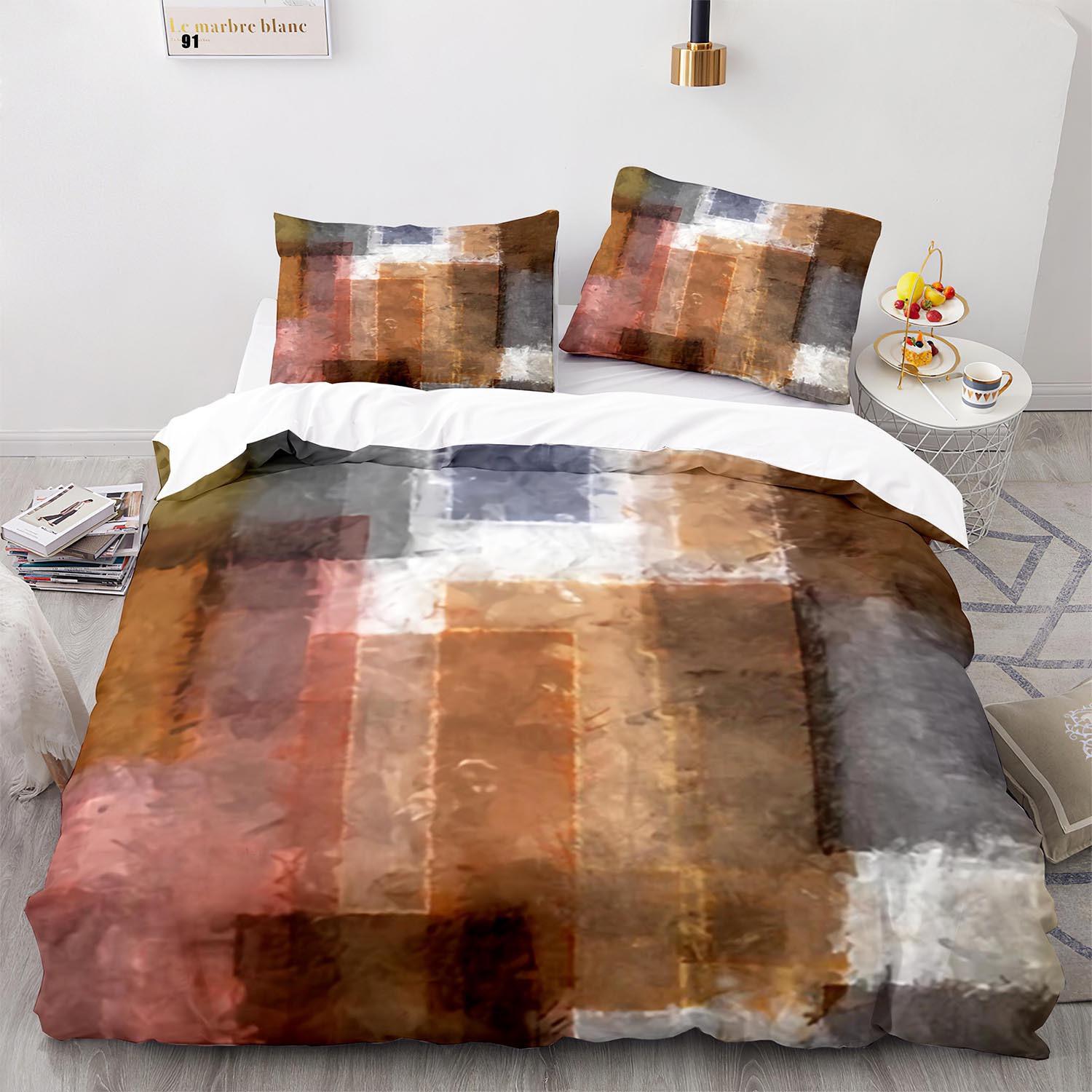 

3D Home Textile Striped Quilt Cover Digital Printing Three-Piece Digital Printing 140*210cm