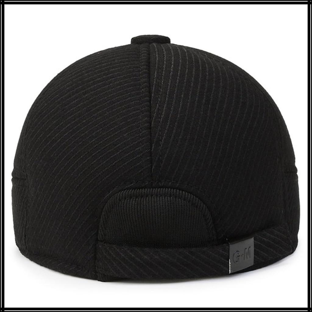 CZA385 Hat with Ear Cold Simple [White Fang] Flaps, Protection, Design, Outdoor, Stylish, Men's (Gray)