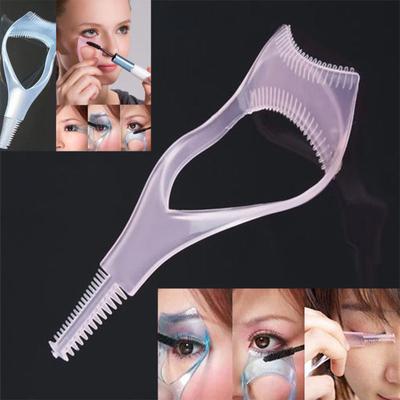 Rosa 3 i 1 Mascara Shield Guide Øyenvipper Curling Comb Vipper Curve Applikator Combs Guard Curler Kvinner Kosmetikk Øyevippeverktøy