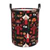 Hanfu Panda Tiger Oriental Floral Laundry Basket Collapsible Clothing Hamper Toys Organizer Storage Bins
