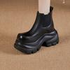 Huge Good-looking Chelsea Short Boots Women's 2025 New Spring and Autumn Single Boots Retro Thick-soled Cigarette Boots Heightening Martin Boots