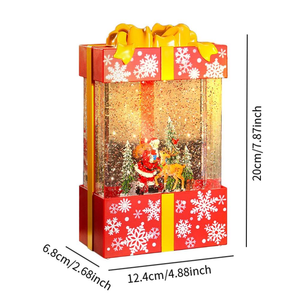 Musical Snowglobe Gift Box Christmas Music Box for Living Room Cafes Holiday