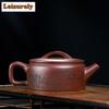 180ml Yixing Purple Clay Teapots Artists Handmade Large Caliber Pot Raw Ore Dragon's Blood Sand Tea Maker Kettle Zisha Tea Set
