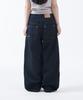 THE COLDEST MOMENT Tcm Curved Raw Denim Pants (Blue)