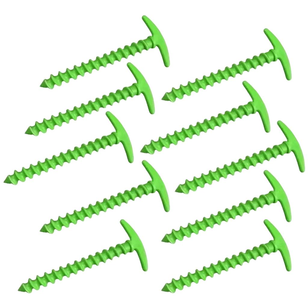 Outdoor Camping Windproof Tent Stakes Nylon Plastic Spiral Ground Pegs for Camping Picnic
