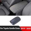 For Toyota Corolla Cross -   2024 2025 Carbon Fiber Car Center Armrest Box Panel Cover Trim Interior Accessories