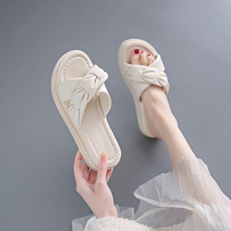 Sandals Women's Outer Wear Summer 2025 New Versatile Fashion Internet Celebrities Cross Drag Out Platform Slippers Wedge