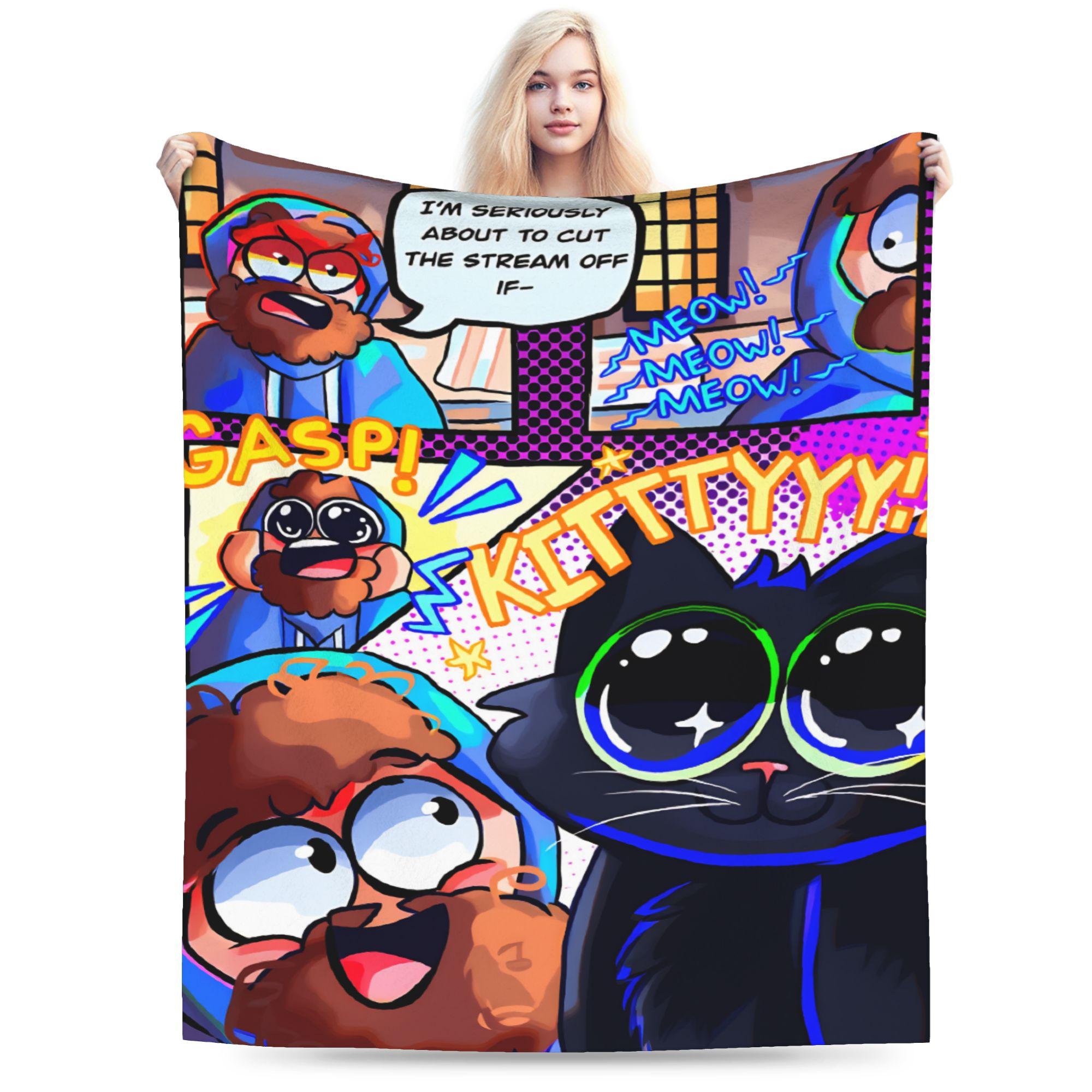 Caseoh American  Blanket Spring  Soft Throw Blanket For Girl Outdoor Flannel Bedspread Bed Cover 75x90cm