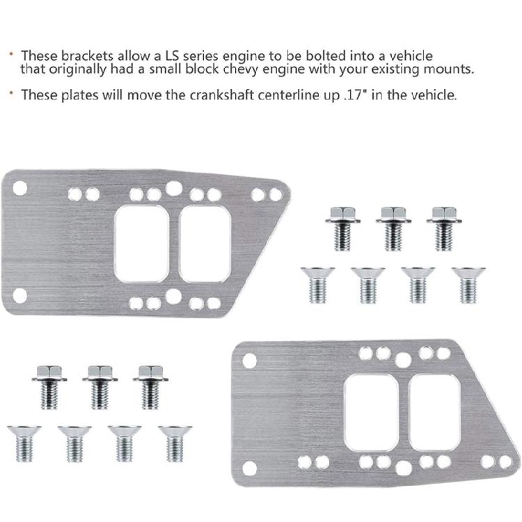 Replacement Accessories for LQ4 LQ9 LS6 L92 L99 L33 LR4 Swap Motor Mounts Adapter Plates 551628 Easy Installation