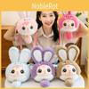 Three Rabbit Baby Plush Toy Shoulder Bag With Adjustable Strap Zipper Design