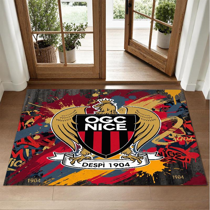 OGC Nice FC Design Crystal Velvet Rug Soft Decorative Mat for Bedroom Entrance