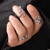 3 Teile/satz Punk Übertreiben Unregelmäßige Öffnung Täglichen Fingertip Schutz Nagel Ringe Sets für Frauen Schmuck