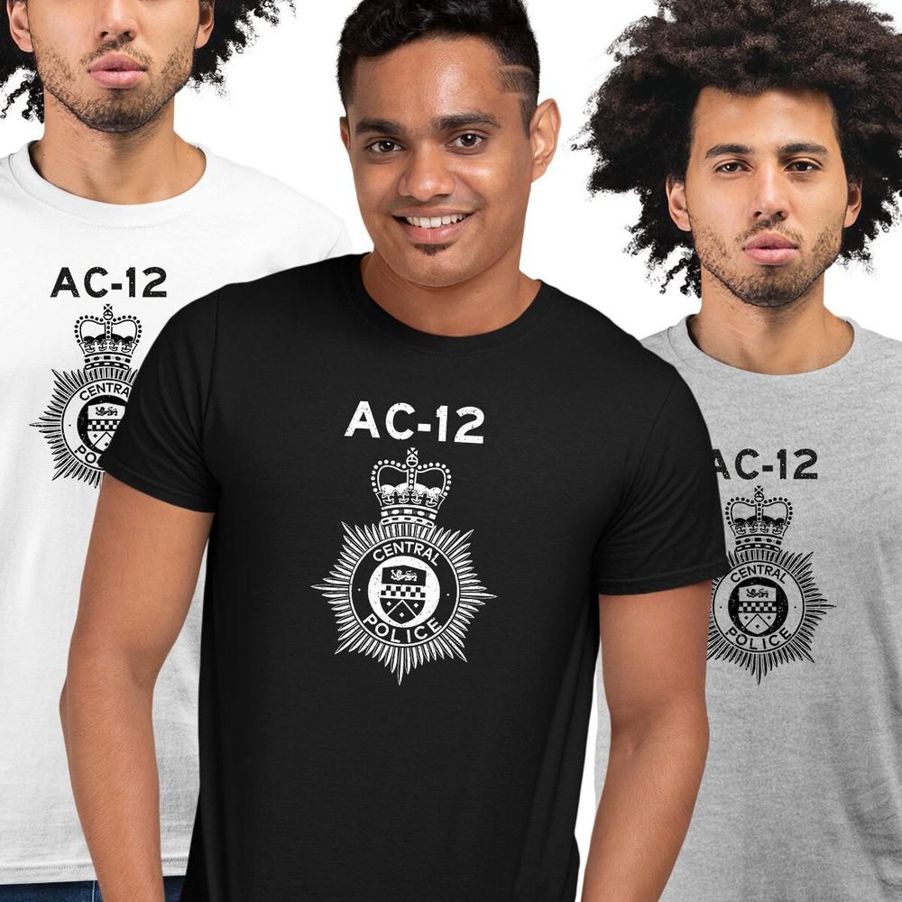 TV Series 6 AC12 Mens Printed BBC TShirt Inspired By Line Of Duty Police Logo L