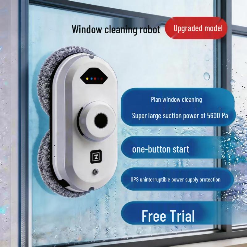 Smart Window Cleaning Robot: Fully Automatic, Remote-Controlled, Ideal for High-Rise Glass Cleaning bianco