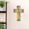 Antiker Holzkreuz Wandkreuz Heimdeko Für Flurwände 30x20cm Flach 2D Holzkreuz Jesus Christlicher Gläubiger Familien Dekora Q0U9