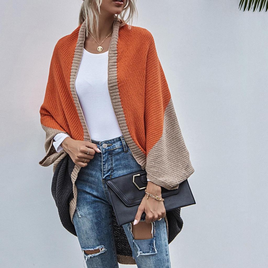 Cárdigan de punto de color informal con temperamento a la moda para mujer