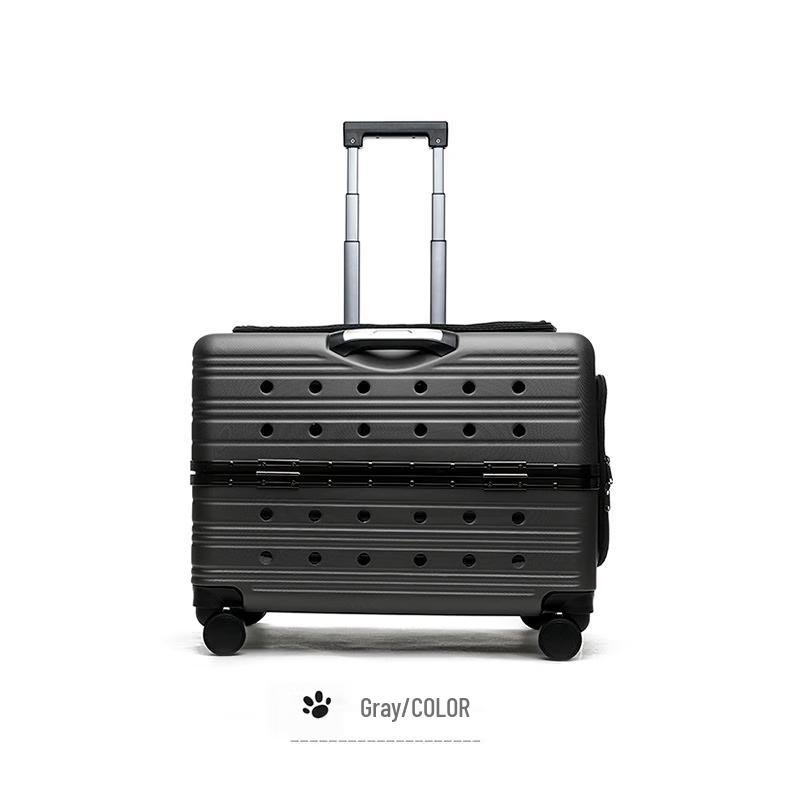 Transparent Pet Travel Carrier with Wheels