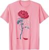 Hot Fashion Casual Disney Beauty & The Beast Wilting Rose Logo Graphic T-Shirt T-Shirt S-4XL Four Seasons