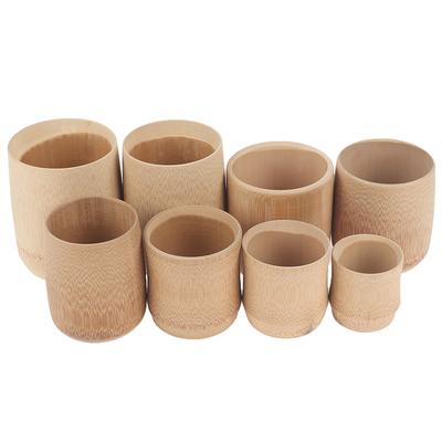 Natürliches Wasser Tee Bier Bambus geschnitzte Tasse Kaffee Saft Milch Trinkbecher Tasse