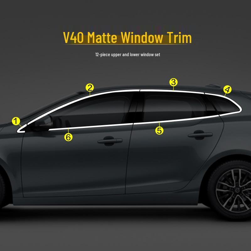 Volvo S60L/XC60/V40 Stainless Steel Window Trim & Decorative Strip