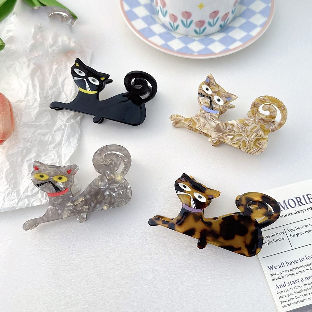 Pet Animal Hair Clip Acetic Acid Shark Clip Fashion Acetate Cat Hair Claw  Daily