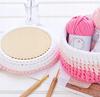 Crochet bag bottom, 15cm circle. Wooden base for basket. Circle base.
