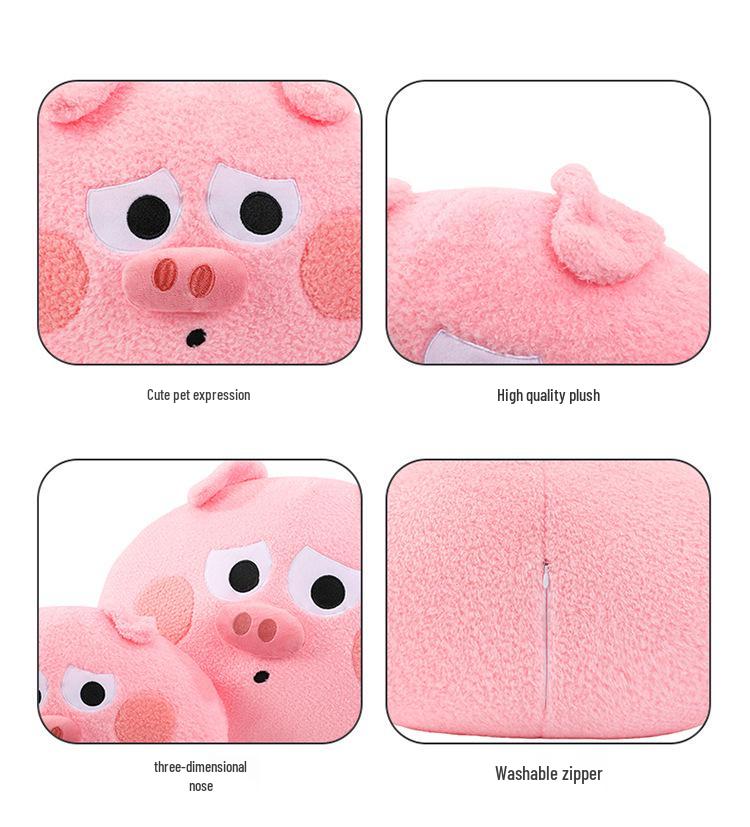 Large Plush Bacon Pig Pillow Backrest - Children's Gift Doll