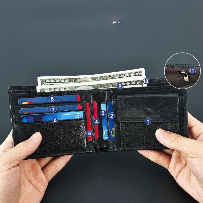 Men's Wallet High-end Hand-embossed Wallet Multi-slot Bag