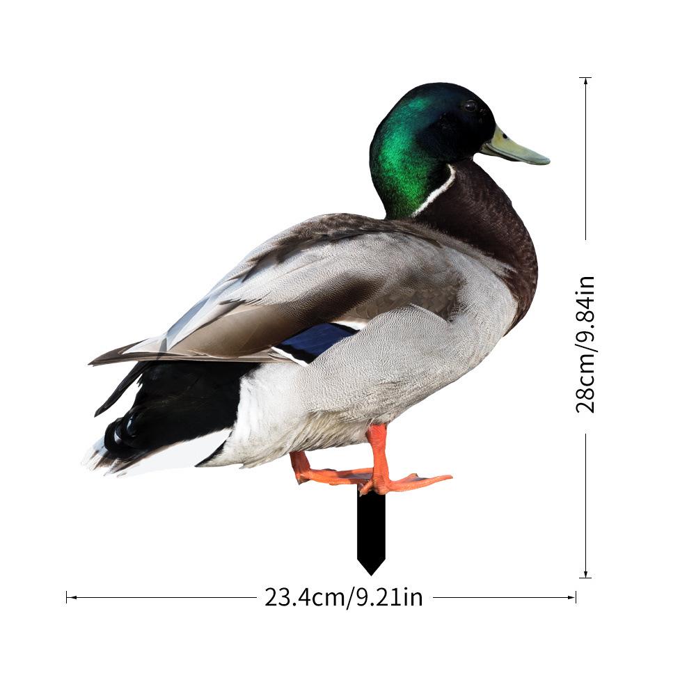 YKLU069-256 3D Rooster, Hen, Duck & Pig Outdoor Garden Decoration Plug