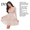Elegant Evening Dress Women's Sparkling Sequin Mini Long Sleeve V-Neck Party Women Short Slim Fit Lady Cocktail for Parties Weddings Clubs Proms Sexy