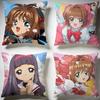Popular CCardcaptor Sakuraful Cushion Cover Stylish Washable Pillow Cover Ideal for Couch Bedroom Car Decoration
