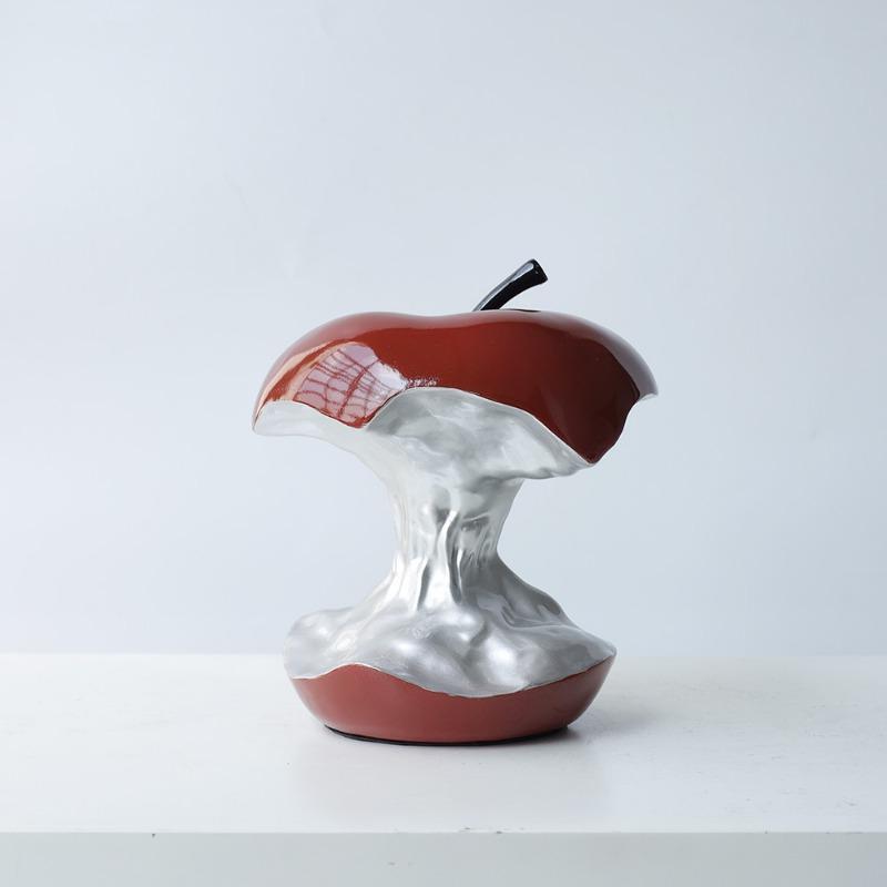 European Resin Apple Sculpture Artificial Fruit Ornament Delicate Living Room Wine Cabinet Office Apple Ornament Home Decoration