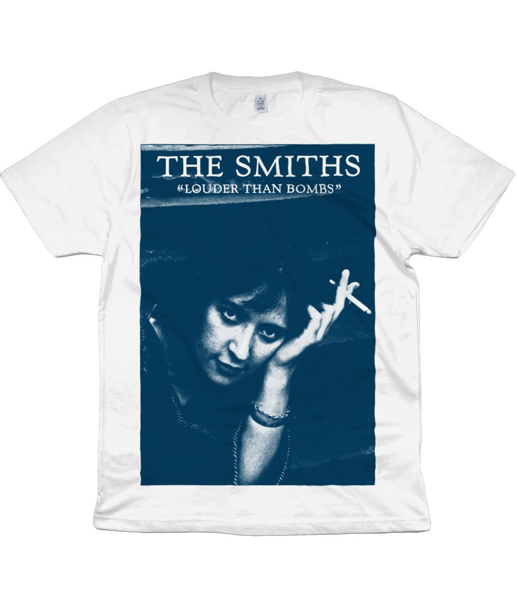 THE SMITHS Louder Than Bombs 1987 Close Up Blue Organic T Shirt M