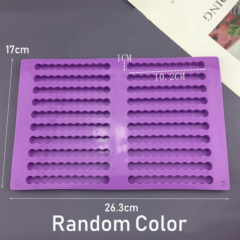 

20/40 Holes Wave Rectangle/Cylinder Fondant Chocolate Silicone Mold Ice Cube Tray Mold Soap Resin Cake Candy Baking Decoration