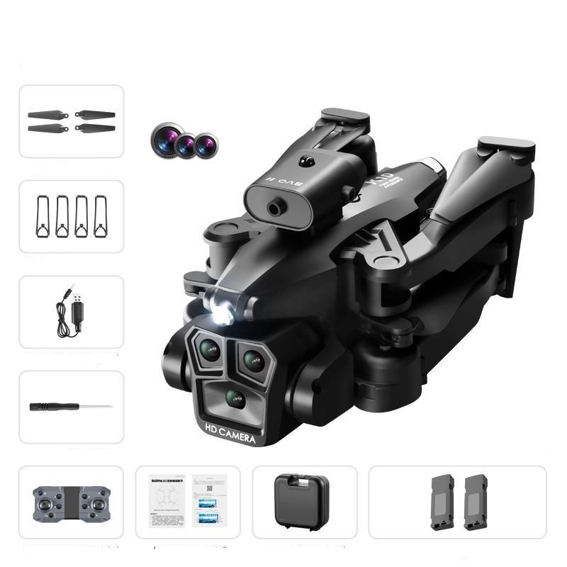 New K10 MAX Aerial Photography 4K Drone Obstacle Avoidance Three-camera Remote Control Aircraft Optical Flow Quadcopter Toy Gift