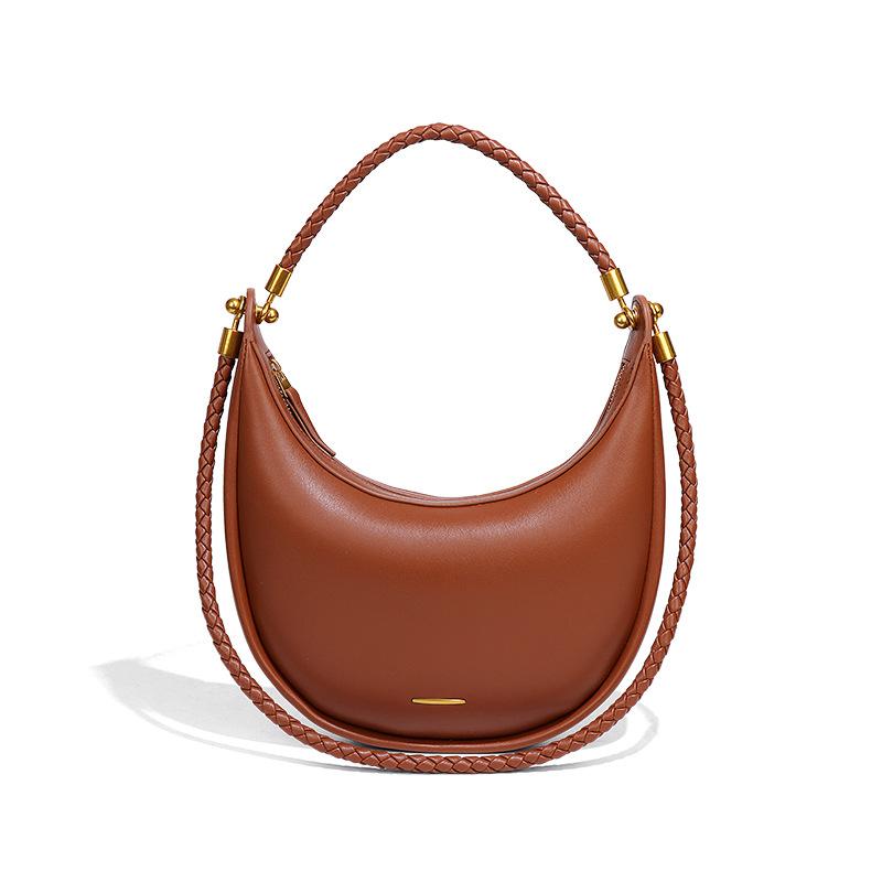 

Сумка-полумесяц, Модная женская сумка, Одноплечевая сумка-подмышка, Текстурная и трендовая ручная сумка-полумесяц