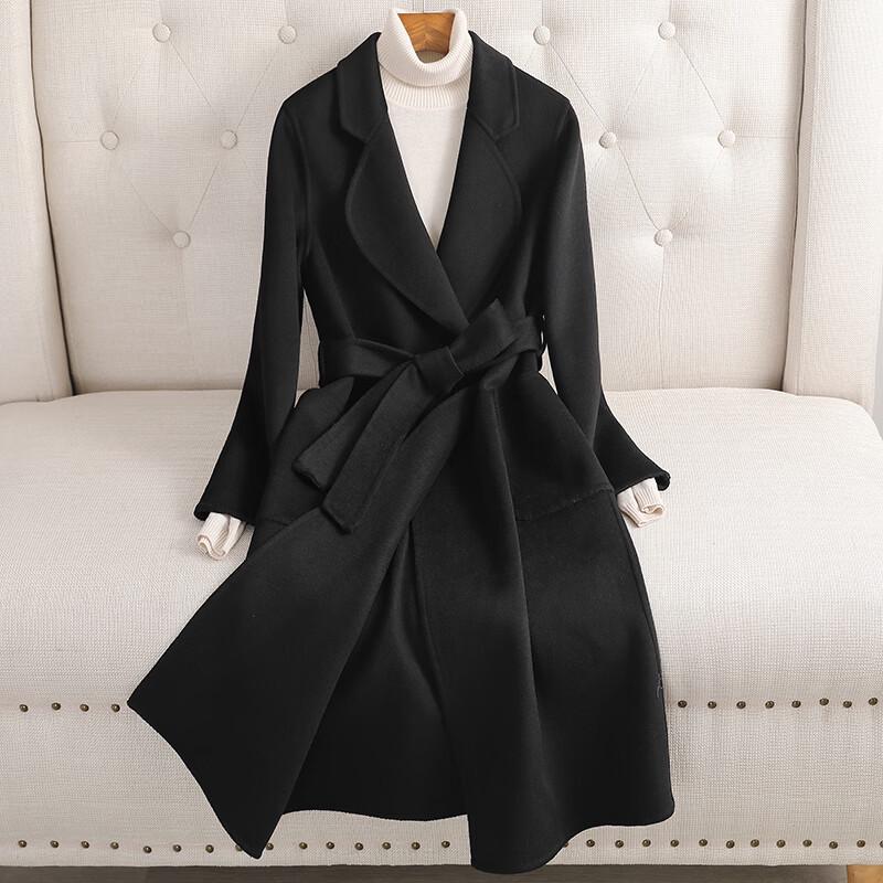 KAISER Women s Pure Wool Long Trench Coat M