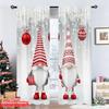 Set Of 2 Flat Printing Merry Christmas Trendy Curtains Gnomes Winter Snow Digital Printed Polyester Drapes Birthday Made