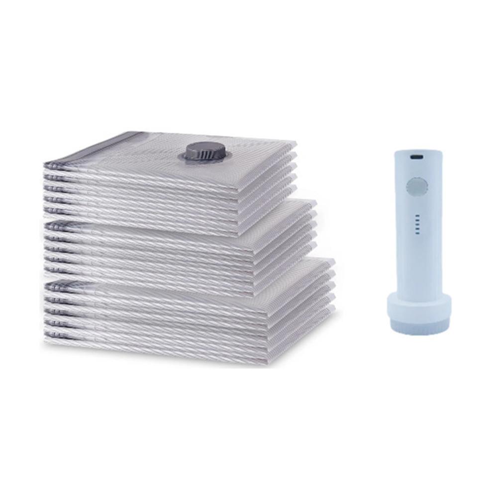 2/3/4/5 sett Trådløs Reisesugerpose Trådløse Reisesugerposer & Oppladbar Luftpumpe Plassbesparende stoff Oppbevaringstilbehør