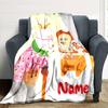 Customiz Name Personality Bread Thief Blanket Soft &Warm Sofa Office Bed Travel Lunch Break Blanket, Gift Suitable for All Seasons