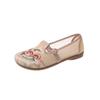 Edison Embroidery One Pedal Summer Mesh Breathable Women's Soft-soled Middle-aged and Elderly Mother Flat-soled Old Beijing Cloth Shoes