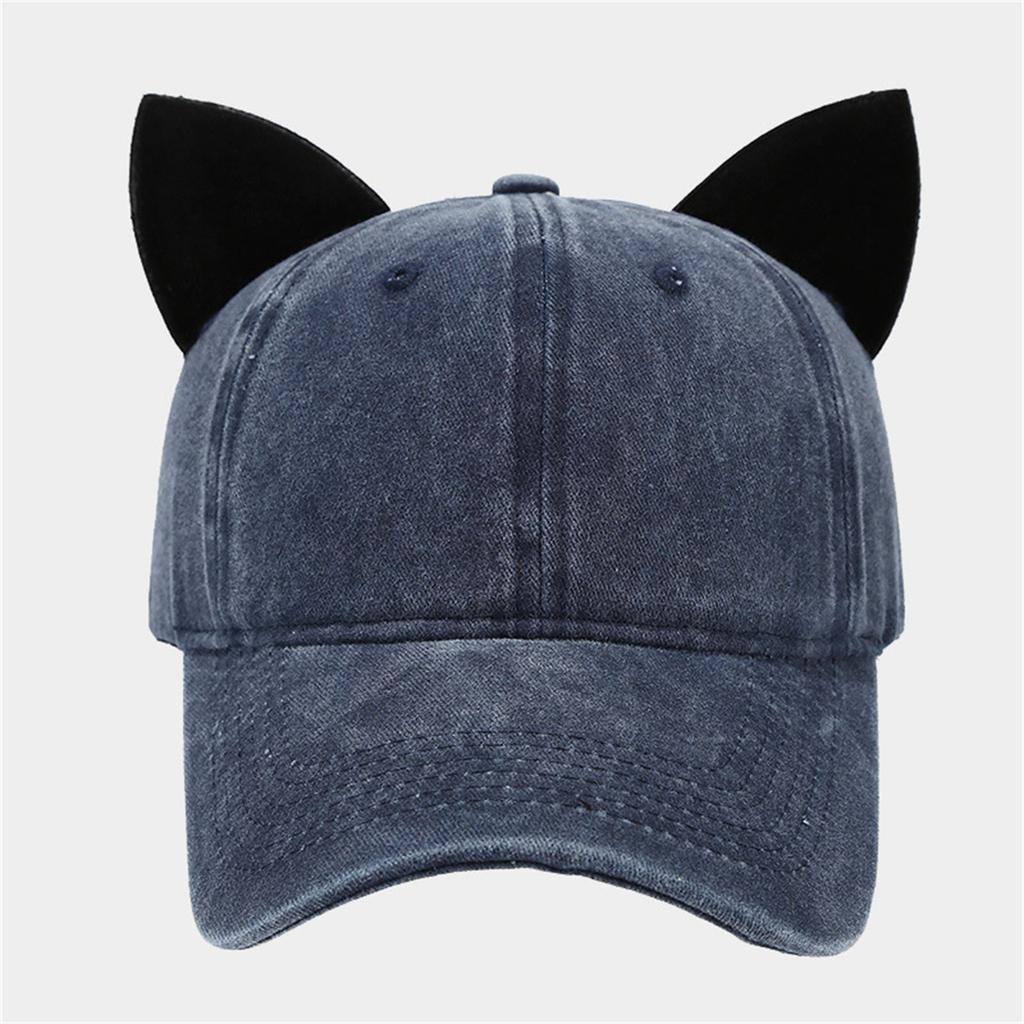 Women Modern Kitten Ears Baseball Hat For Girls Women Unisex Kitten Ears Adjustable Hat Cute Cats Ear