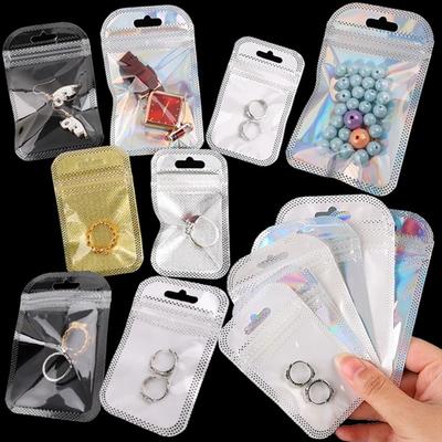 Lot de 50 sachets auto-scellants épais pour emballage de bijoux, sacs de rangement en plastique durable