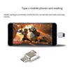 Mini TF Card Reader Viewer Adapter Portable Memory Card Reader Compatible IPhone IPad Huawei Type C Android OTG Data Transfer