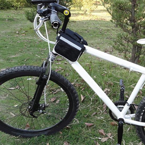 Bolsa de bicicleta com tira reflexiva anti-rachadura, à prova de choque, grande capacidade, alta resistência, 3 em 1, feixe frontal, tubo superior, bolsa de selim, acessórios para bicicleta