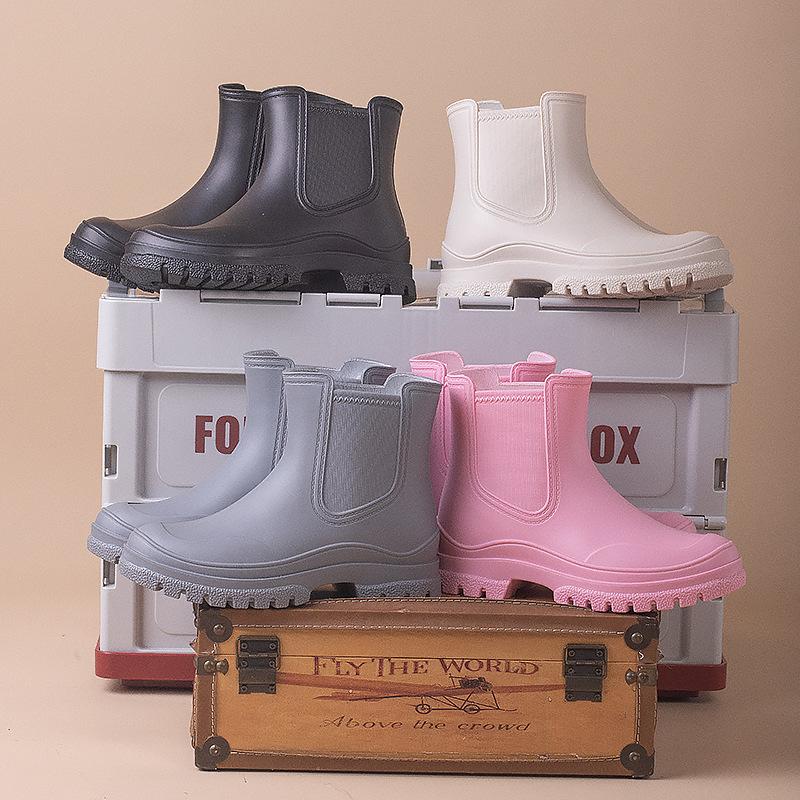 Women's new rain shoes boots outdoor work rubber shoes lightweight non-slip kitchen overshoes